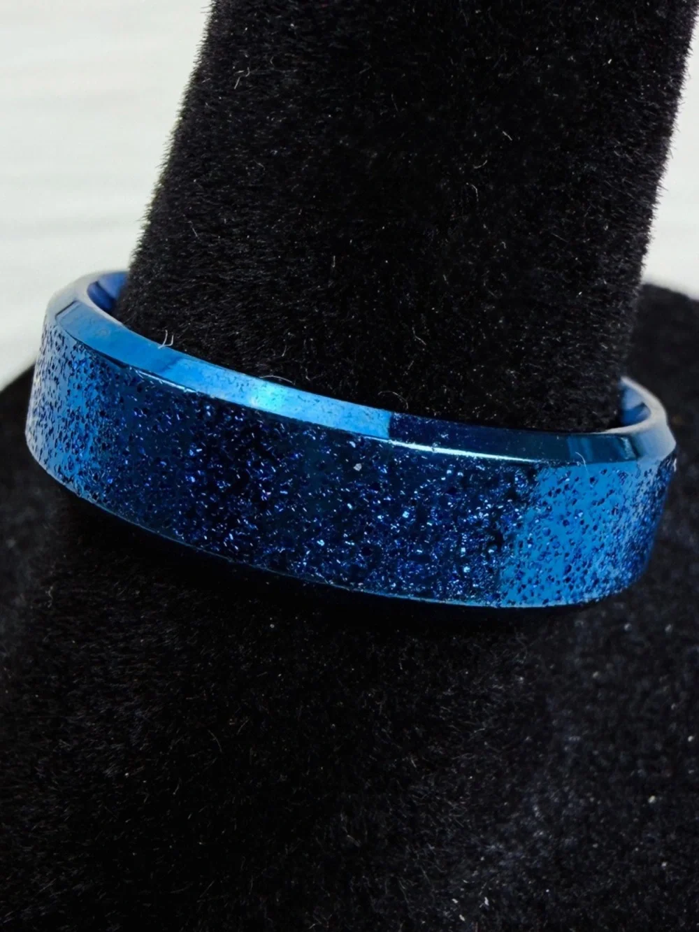 Sparkling Blue Band unisex sz 8 ring